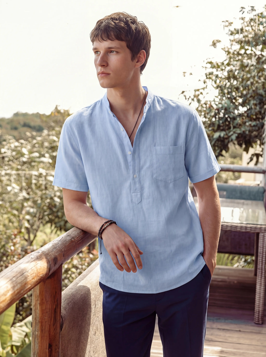 Mens Casual Shirt | Loose Fit Beach Shirt