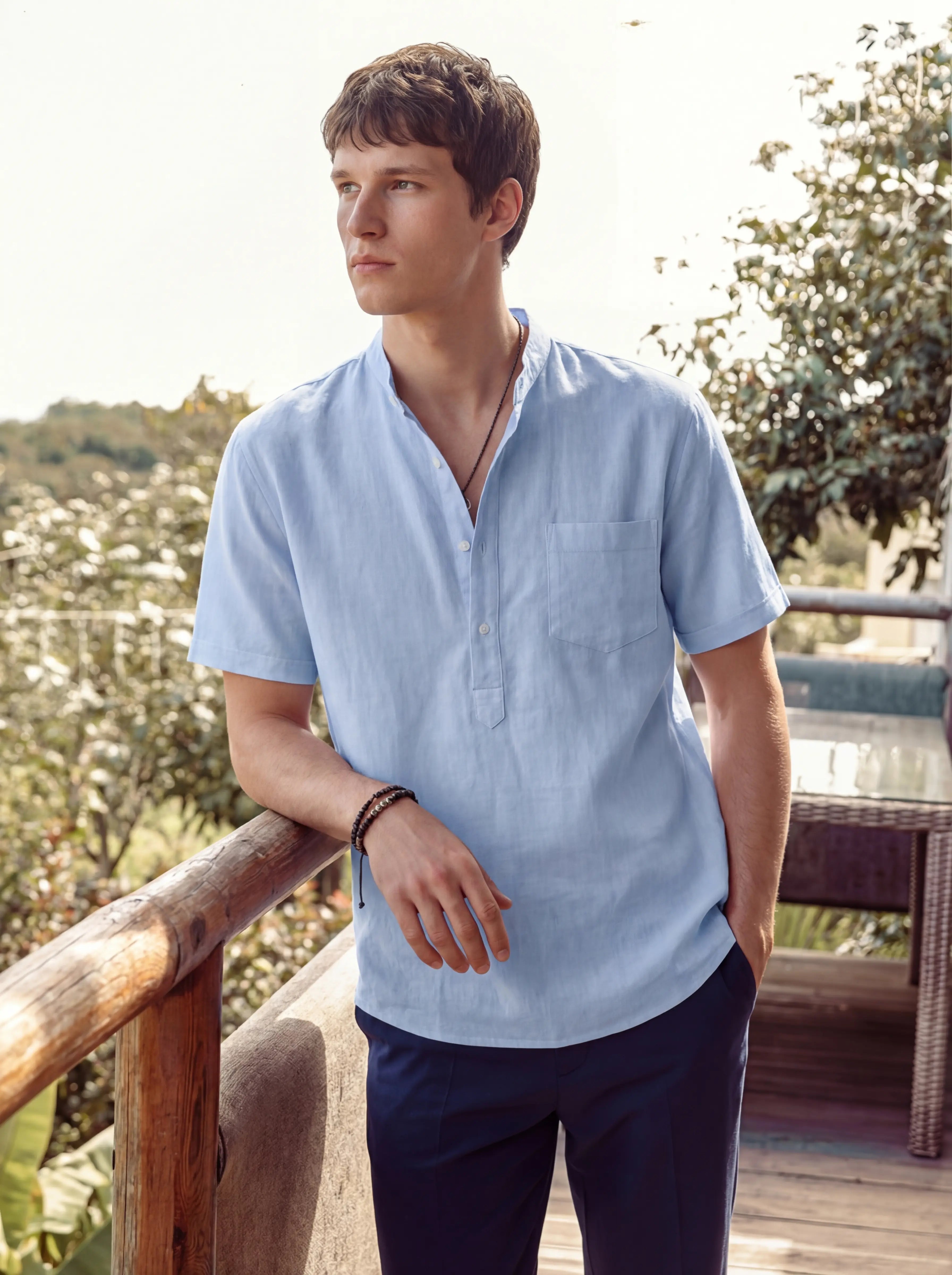 Mens Casual Shirt | Loose Fit Beach Shirt