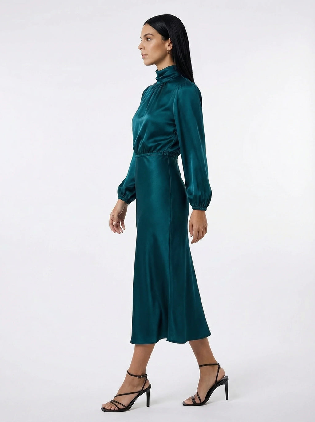 Women Dress | Midi Dress With Sleeves