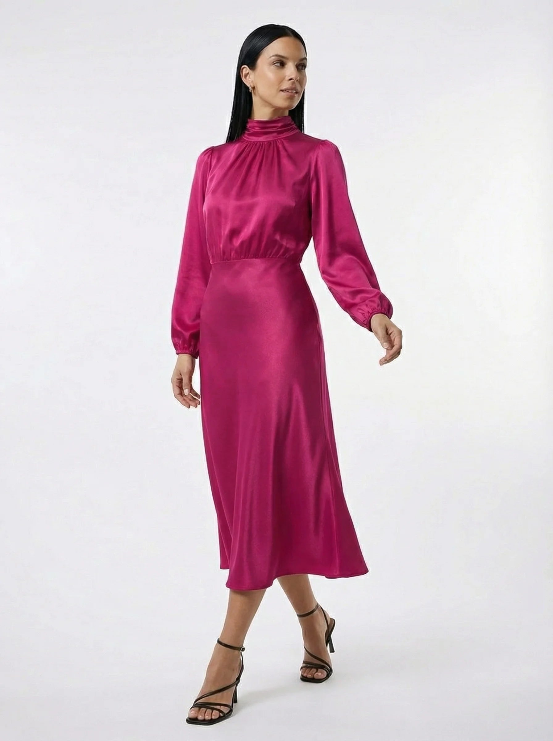Women Dress | Midi Dress With Sleeves