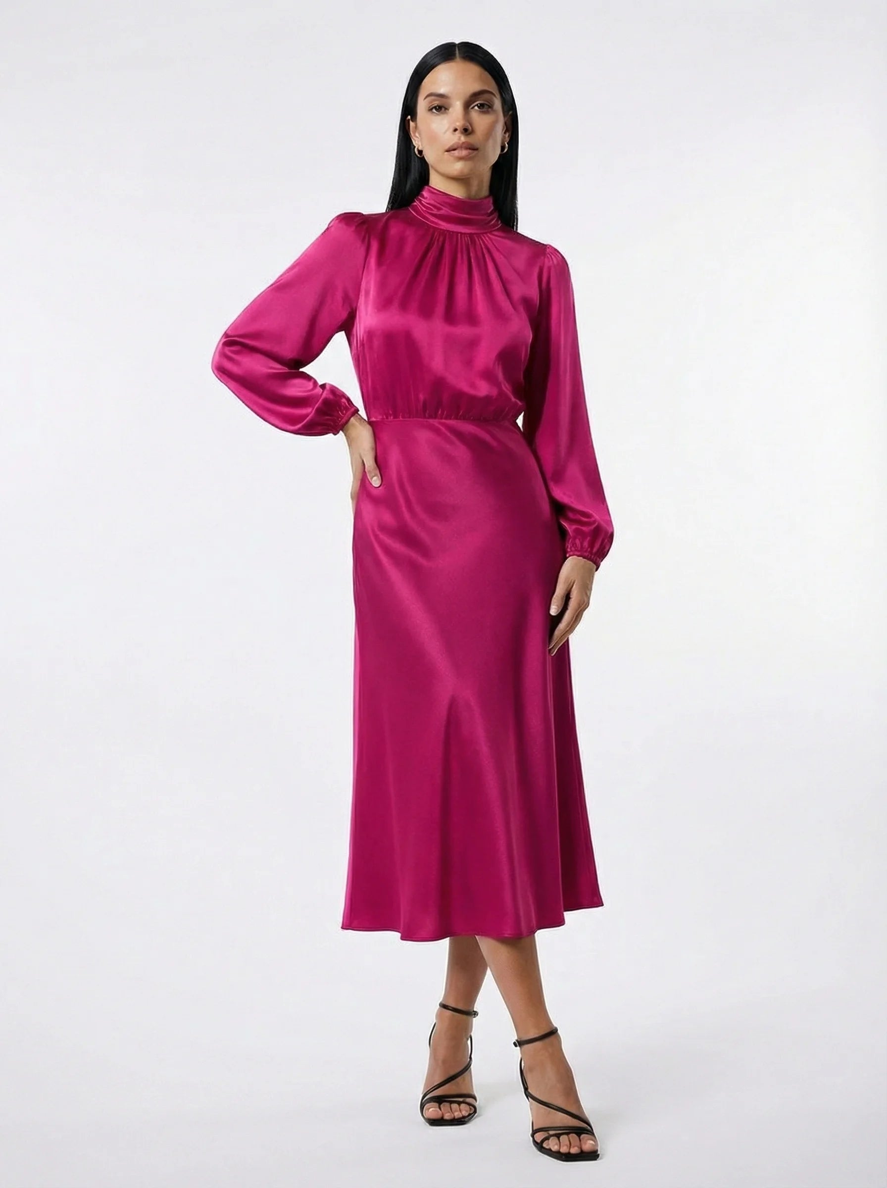 Women Dress | Midi Dress With Sleeves