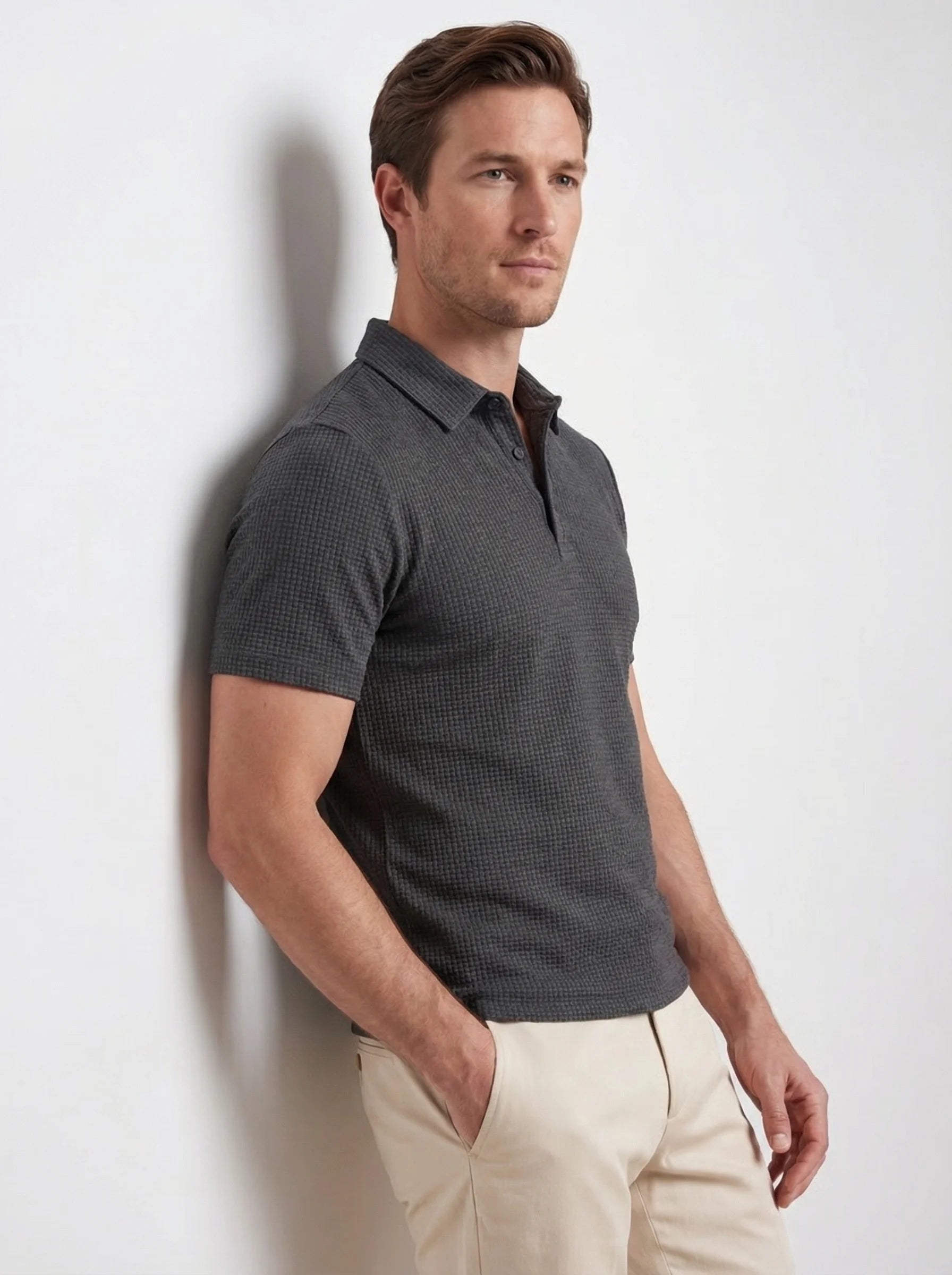 Mens Polo Shirt | Textured Polo Shirt