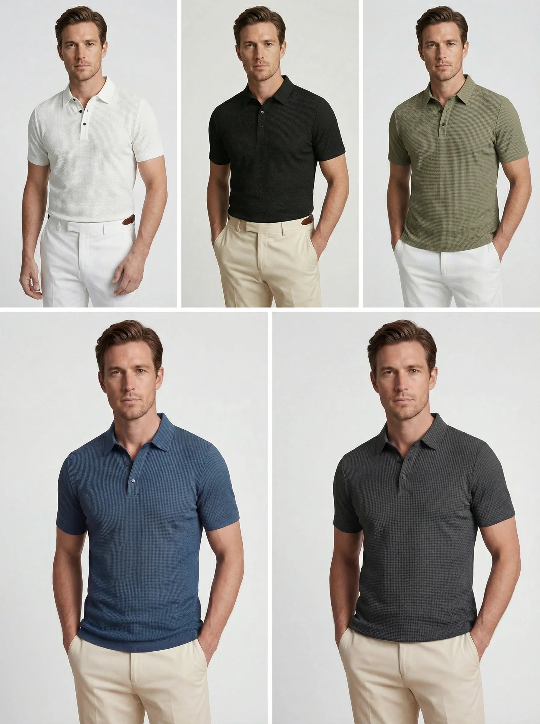 Mens Polo Shirt | Textured Polo Shirt