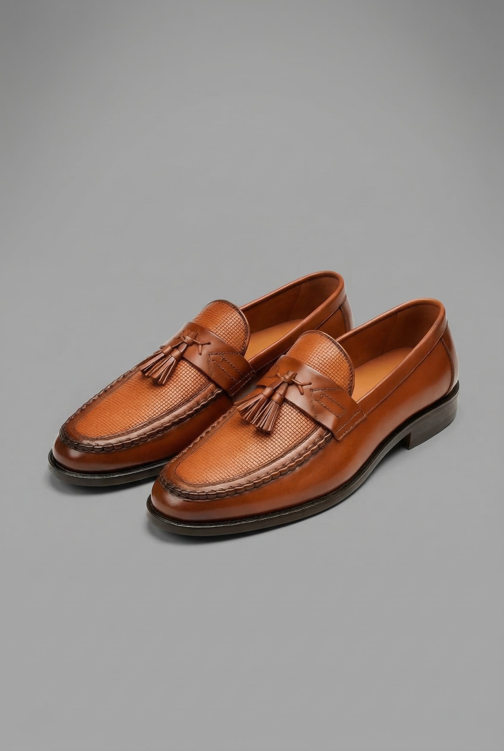 Freddie | Smart Formal Loafers | Men's Black Woven Tassel Slip-On Shoes · Faylori