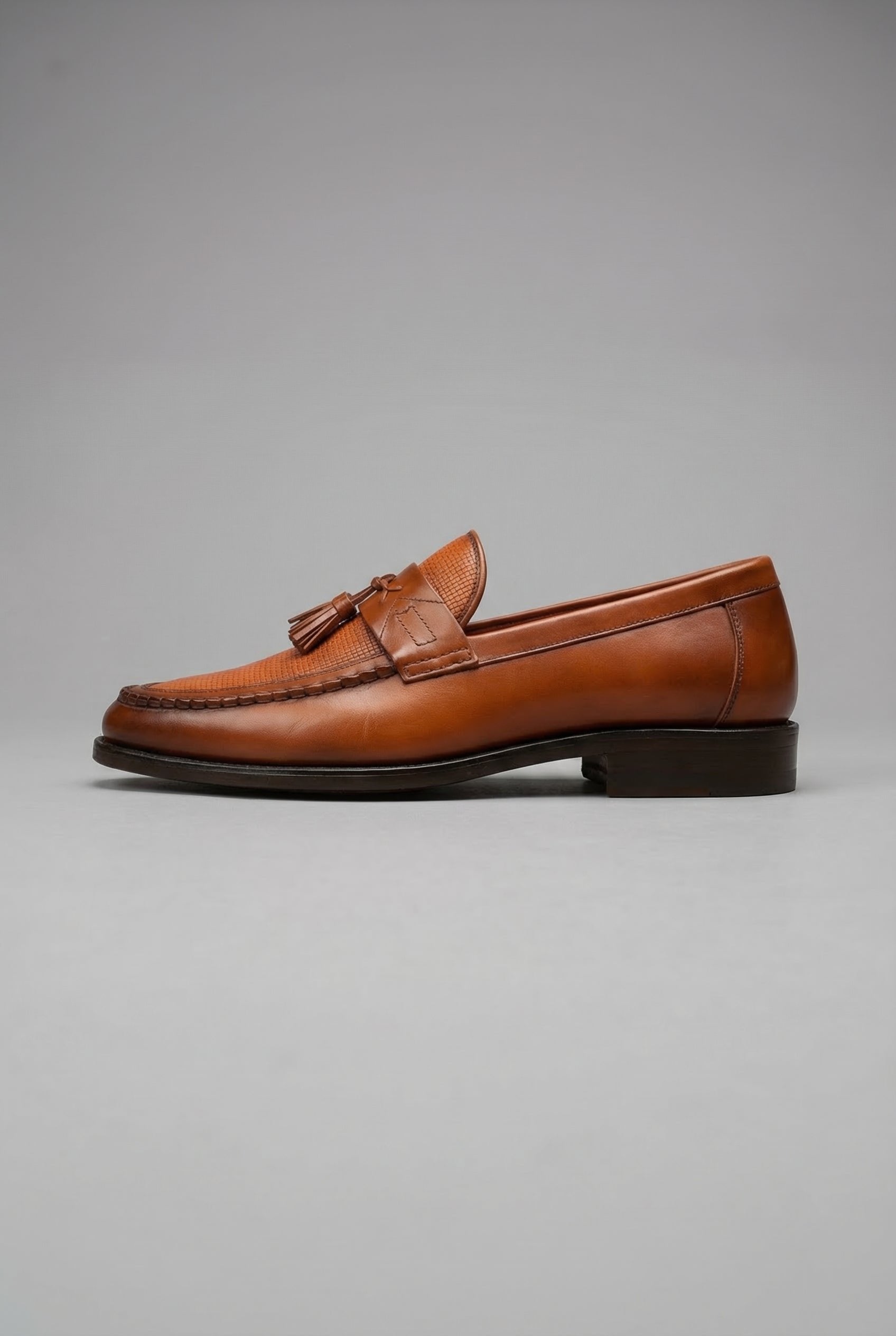 Freddie | Smart Formal Loafers | Men's Black Woven Tassel Slip-On Shoes · Faylori