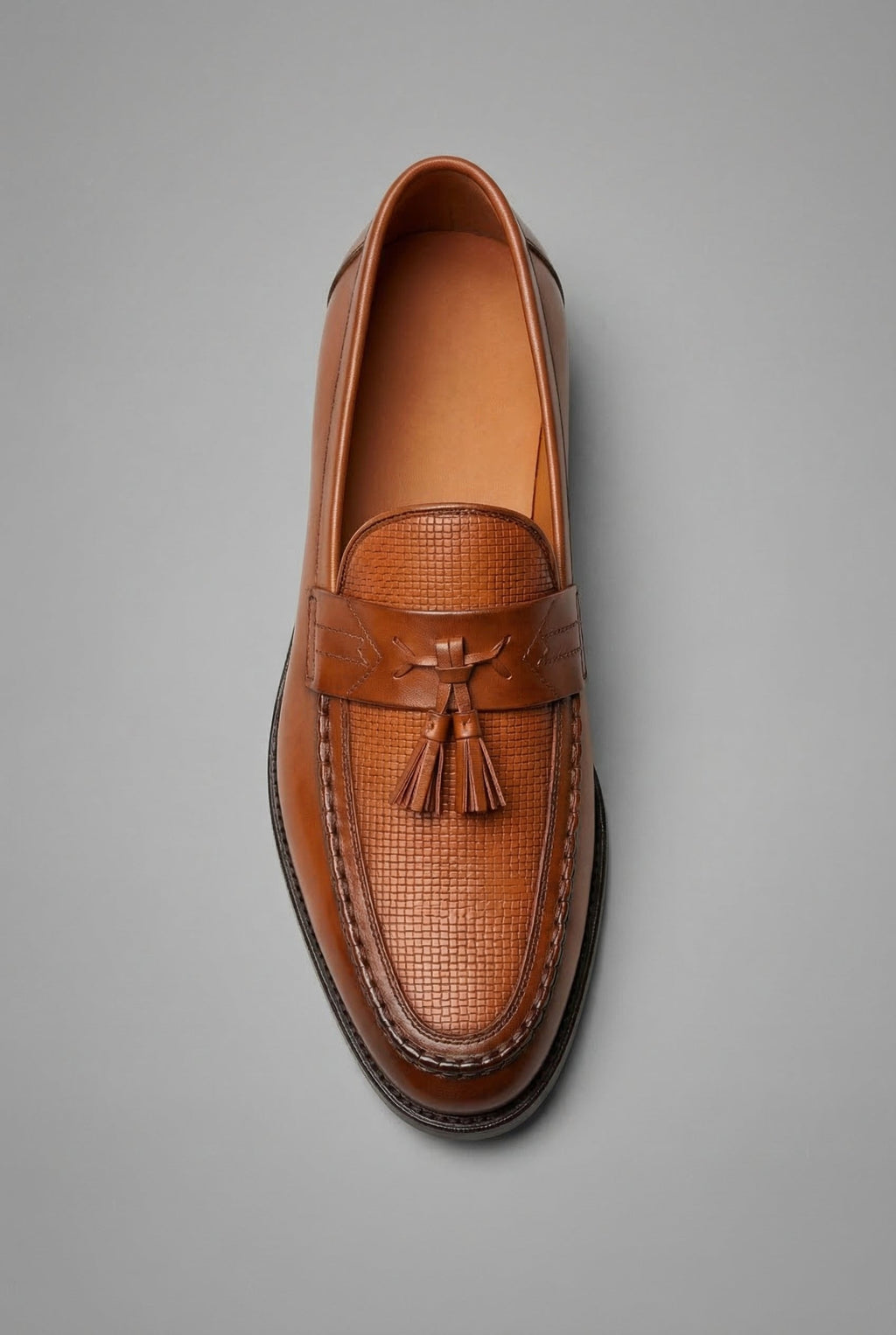 Freddie | Smart Formal Loafers | Men's Black Woven Tassel Slip-On Shoes · Faylori