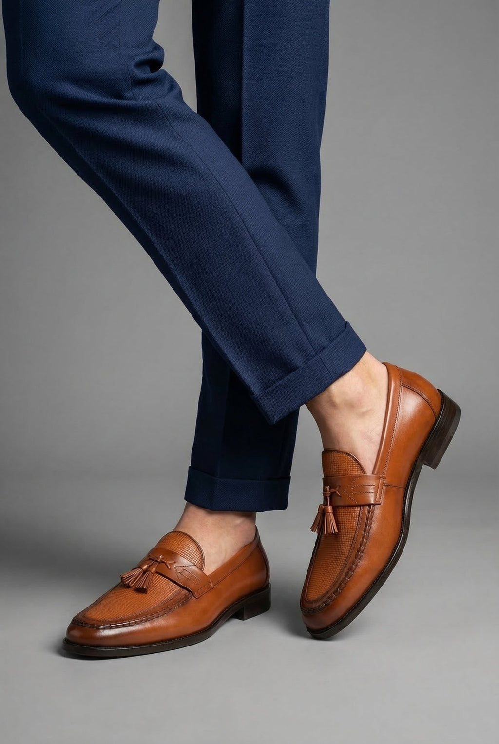 Freddie | Smart Formal Loafers | Men's Black Woven Tassel Slip-On Shoes · Faylori