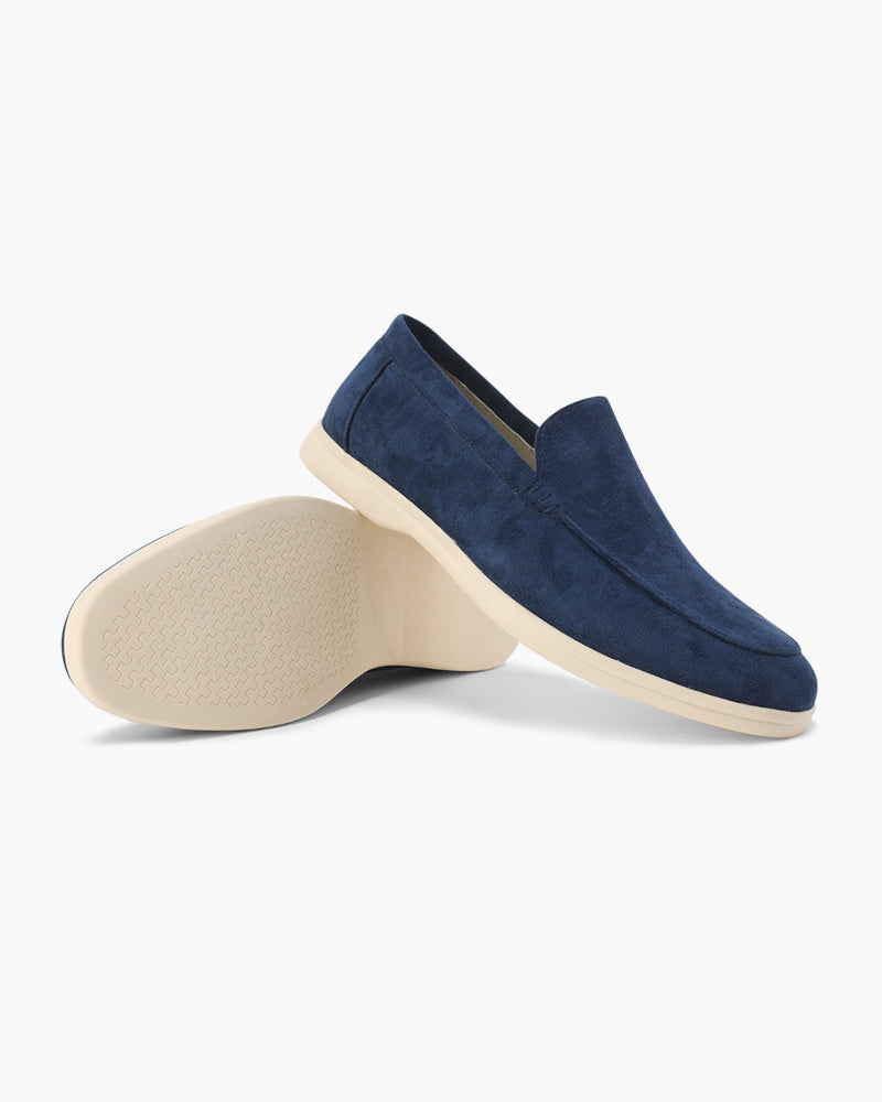 Men's Beige Slip-On Loafers | Shoes | Suede Moc-Toe Casual Slip-Ons · Faylori