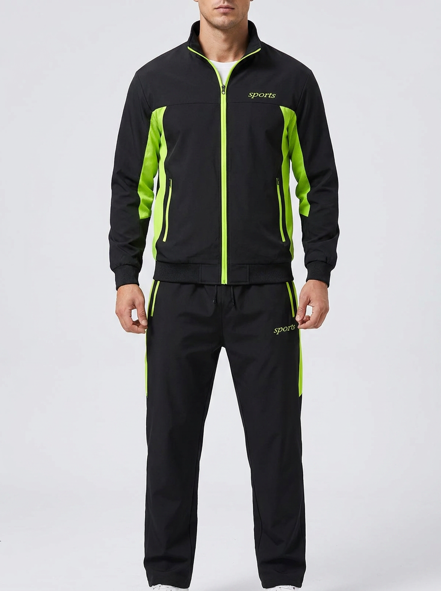 Men's Full-Zip Tracksuit Set | Stand Collar