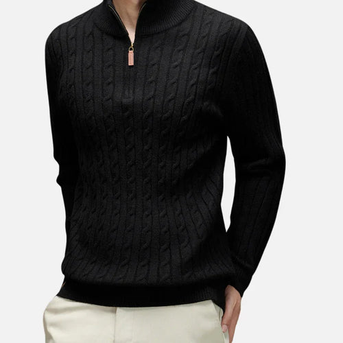 Men's Half-Zip Sweater | Cable Knit · Faylori