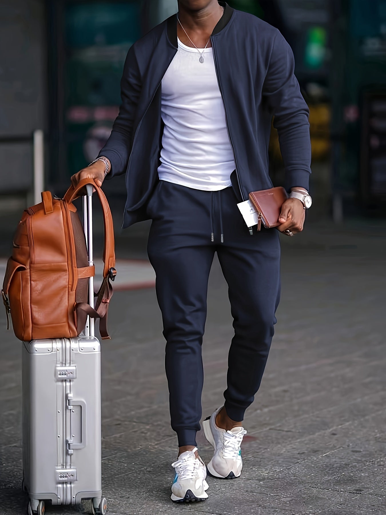 Men's Zip-Up Tracksuit | Drawstring Joggers · Faylori