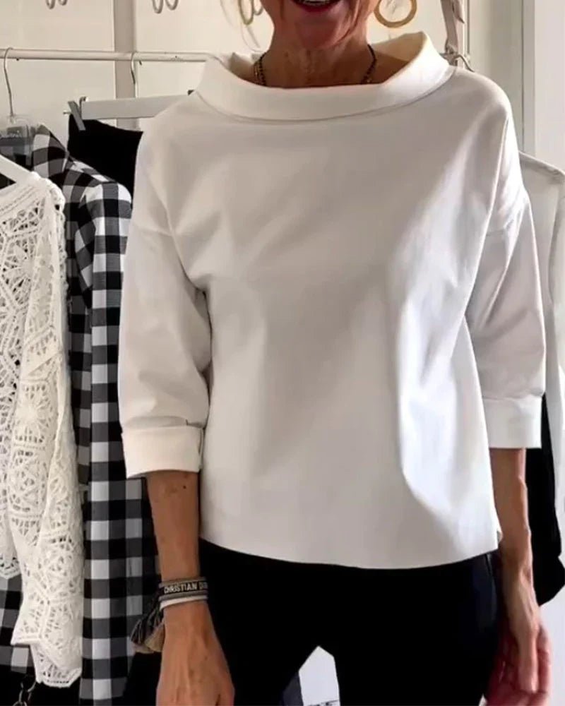 Women's Cowl Neck Top | Three-Quarter Sleeve · Faylori