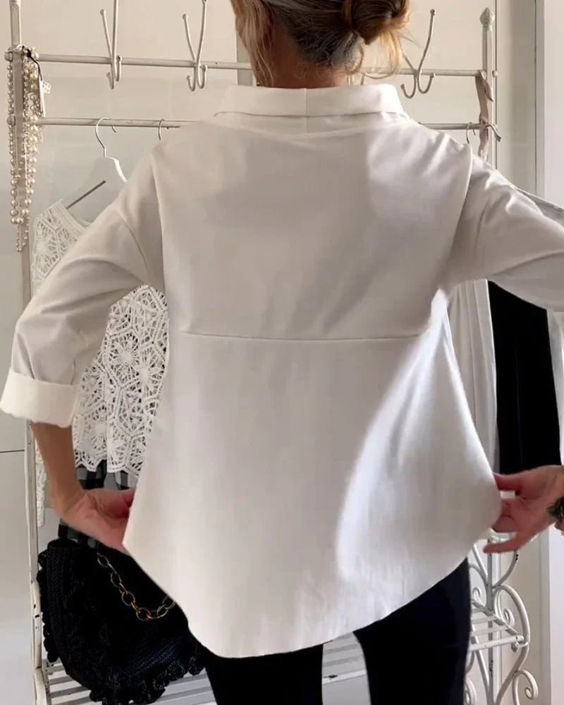 Women's Cowl Neck Top | Three-Quarter Sleeve · Faylori
