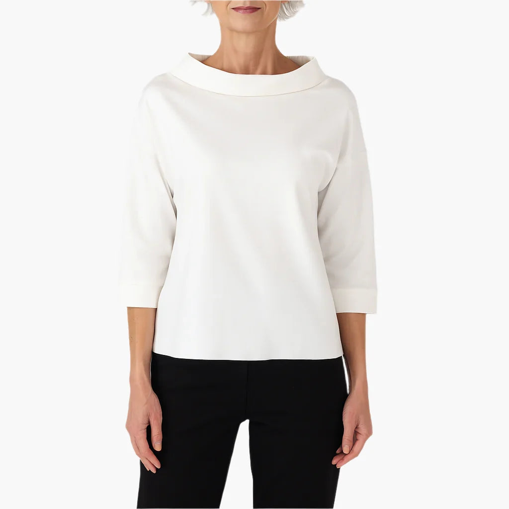 Women's Cowl Neck Top | Three-Quarter Sleeve