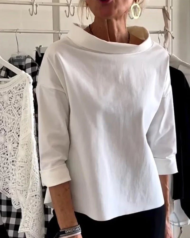 Women's Cowl Neck Top | Three-Quarter Sleeve · Faylori