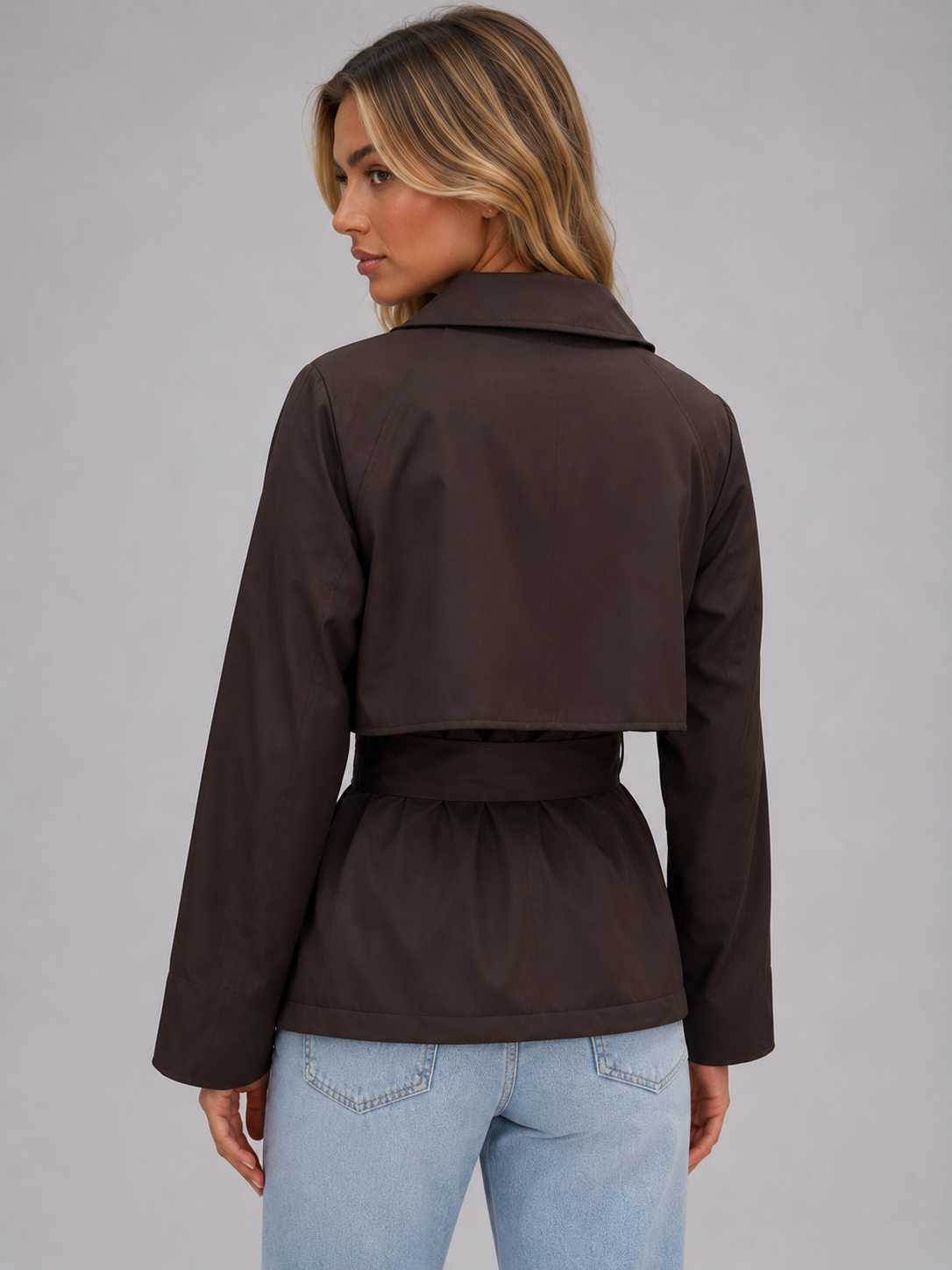 Women's Cropped Trench Coat | Tie Waist · Faylori