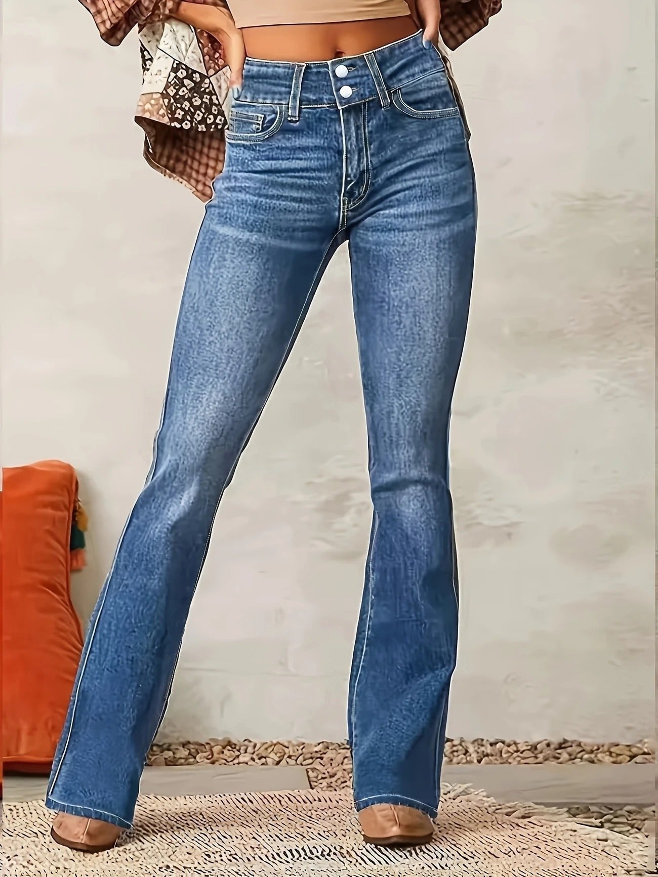 Women's Flare Jeans | Double-Button Waist · Faylori