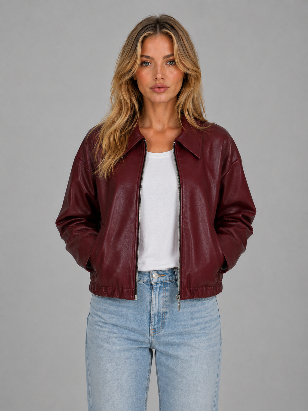 Women's Full-Zip Jacket | Collared Neck · Faylori