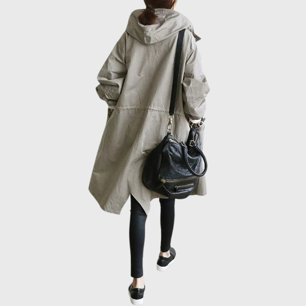 Women's Hooded Trench Coat | Button Front · Faylori
