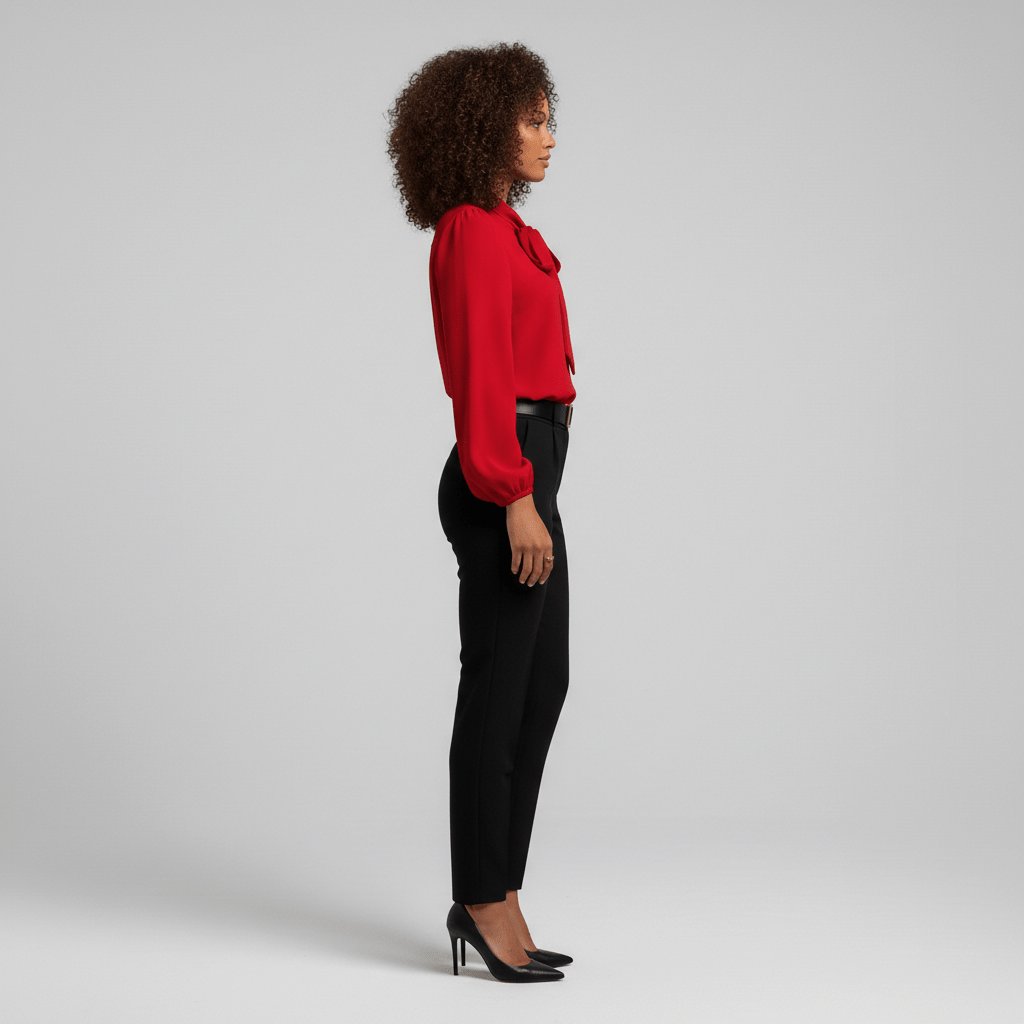 Women's Long-Sleeve Blouse | Bow-Tie Neck · Faylori