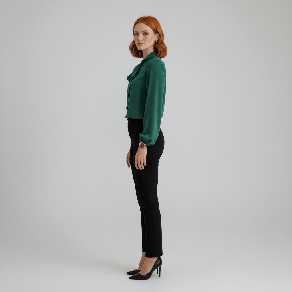 Women's Long-Sleeve Blouse | Bow-Tie Neck · Faylori