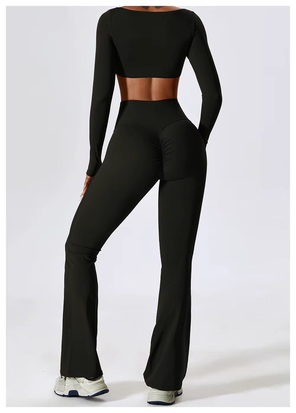 Women's Long-Sleeve Crop Top | Square Neck · Faylori