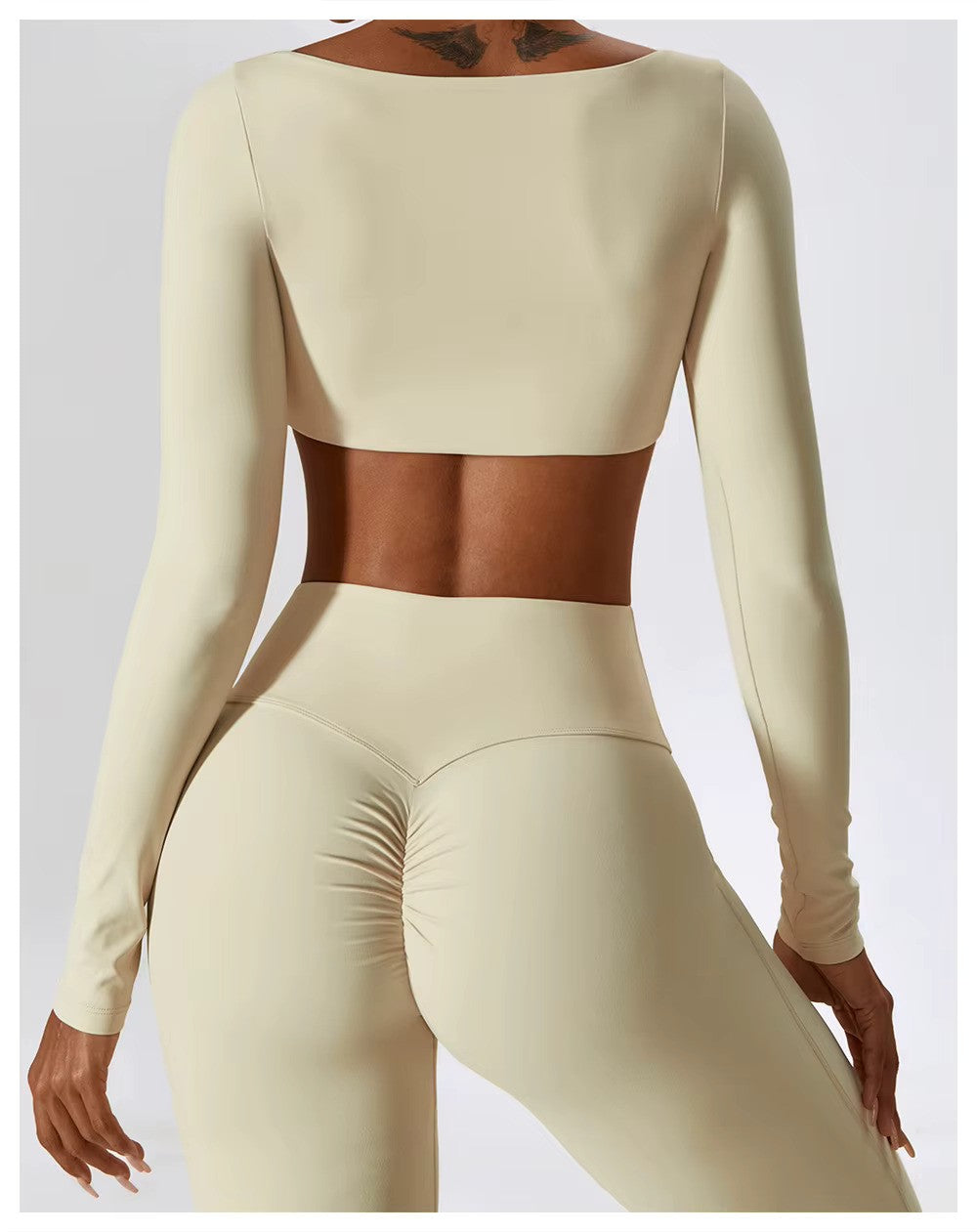 Women's Long-Sleeve Crop Top | Square Neck · Faylori