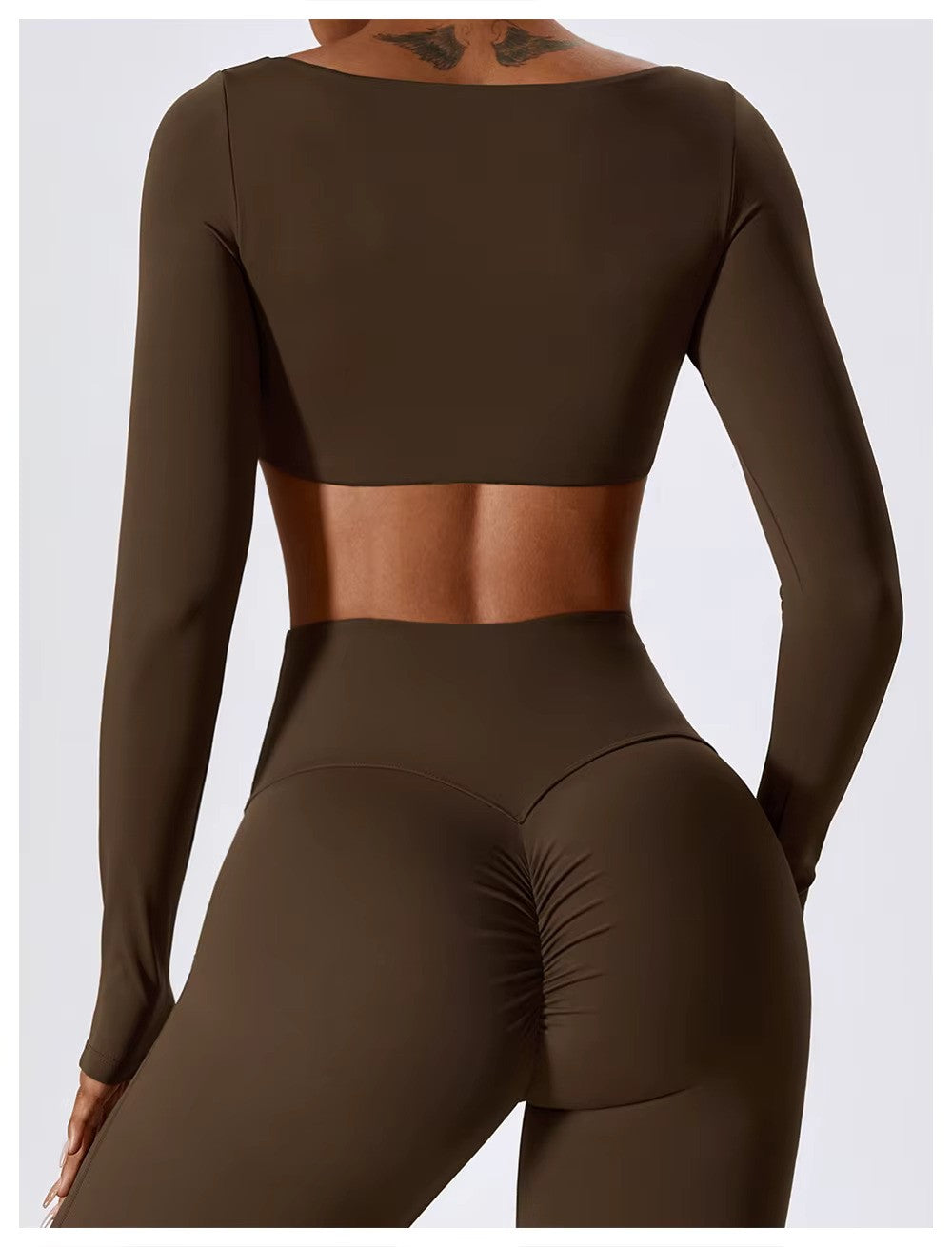 Women's Long-Sleeve Crop Top | Square Neck · Faylori