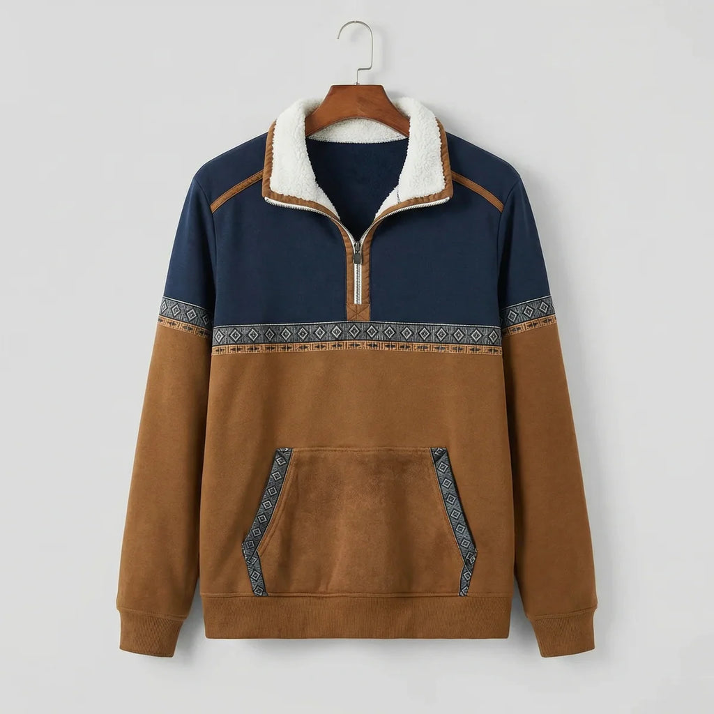 Women's Quarter-Zip Sweatshirt | Aztec Trim