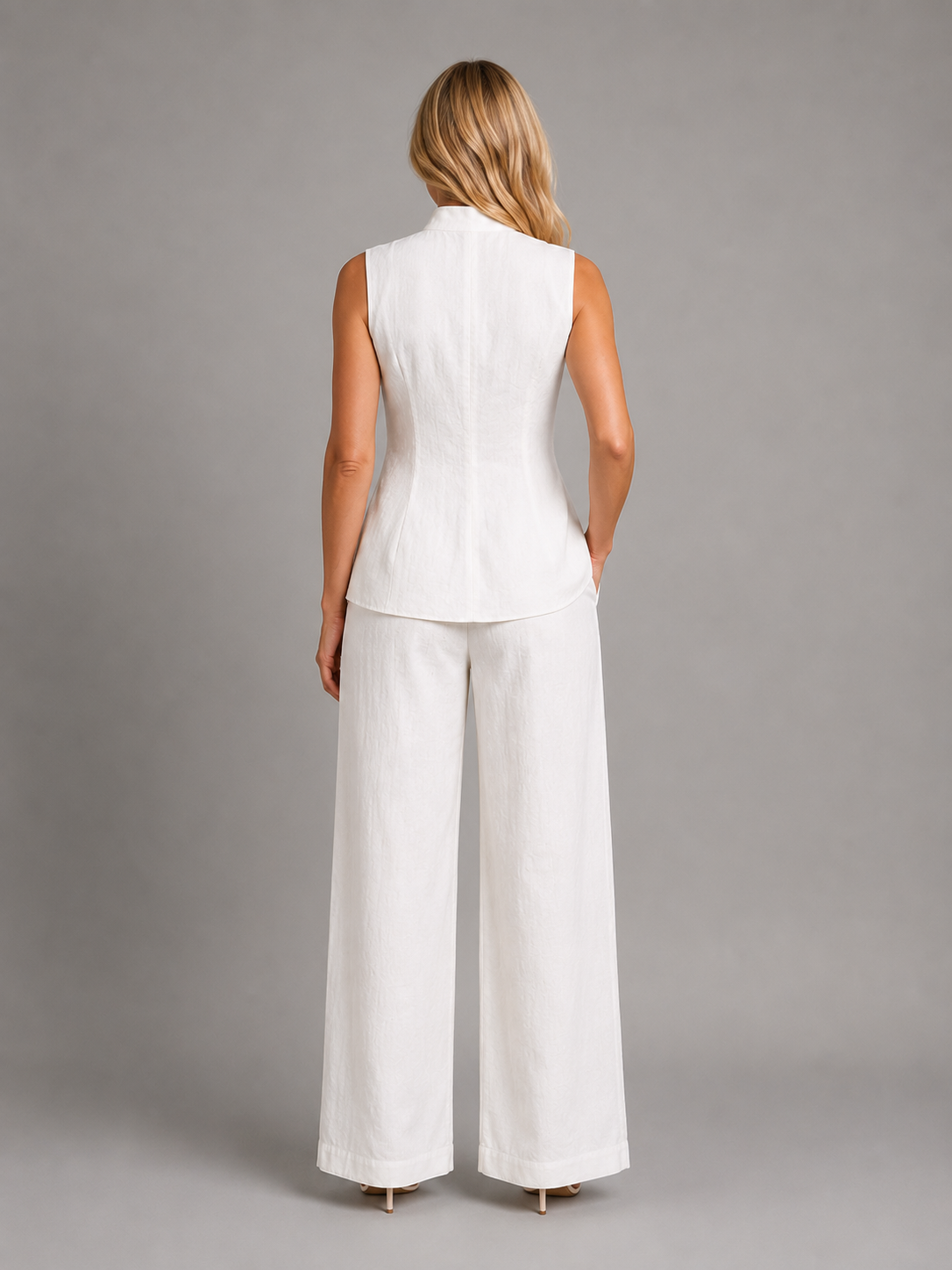 Women's Sleeveless Set | Button Top · Faylori