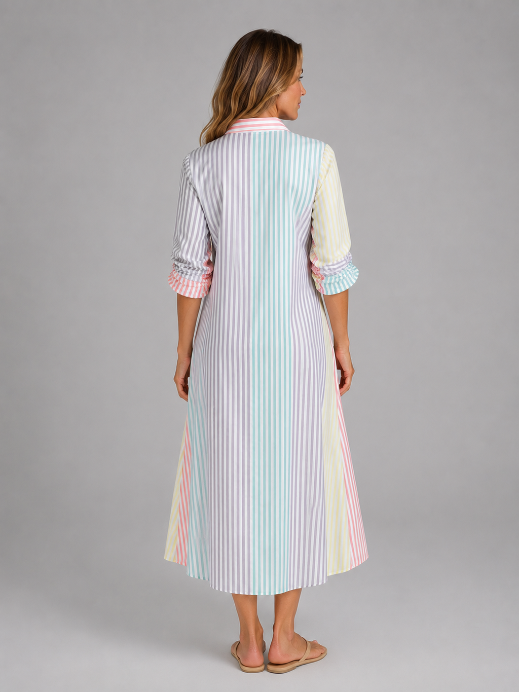 Women's Striped Shirt Dress | Button Front · Faylori
