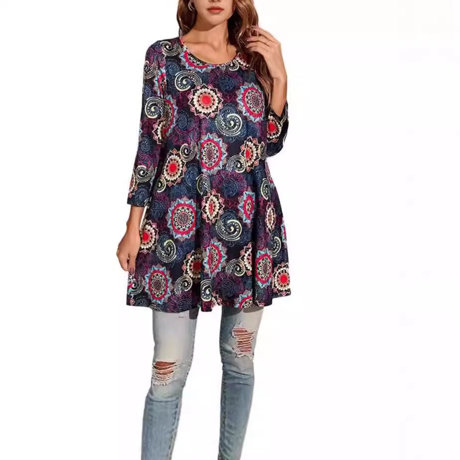 Women's Swing Tunic | Mandala Print · Faylori