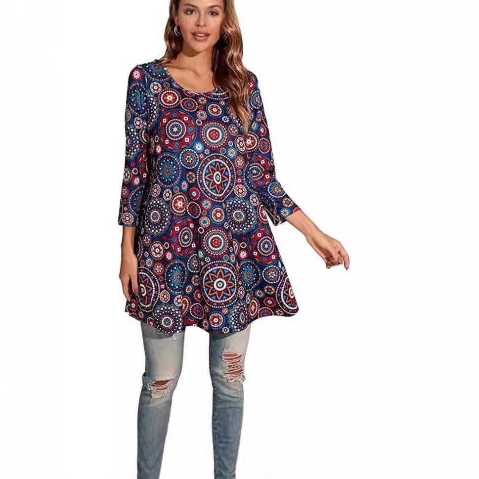 Women's Swing Tunic | Mandala Print · Faylori