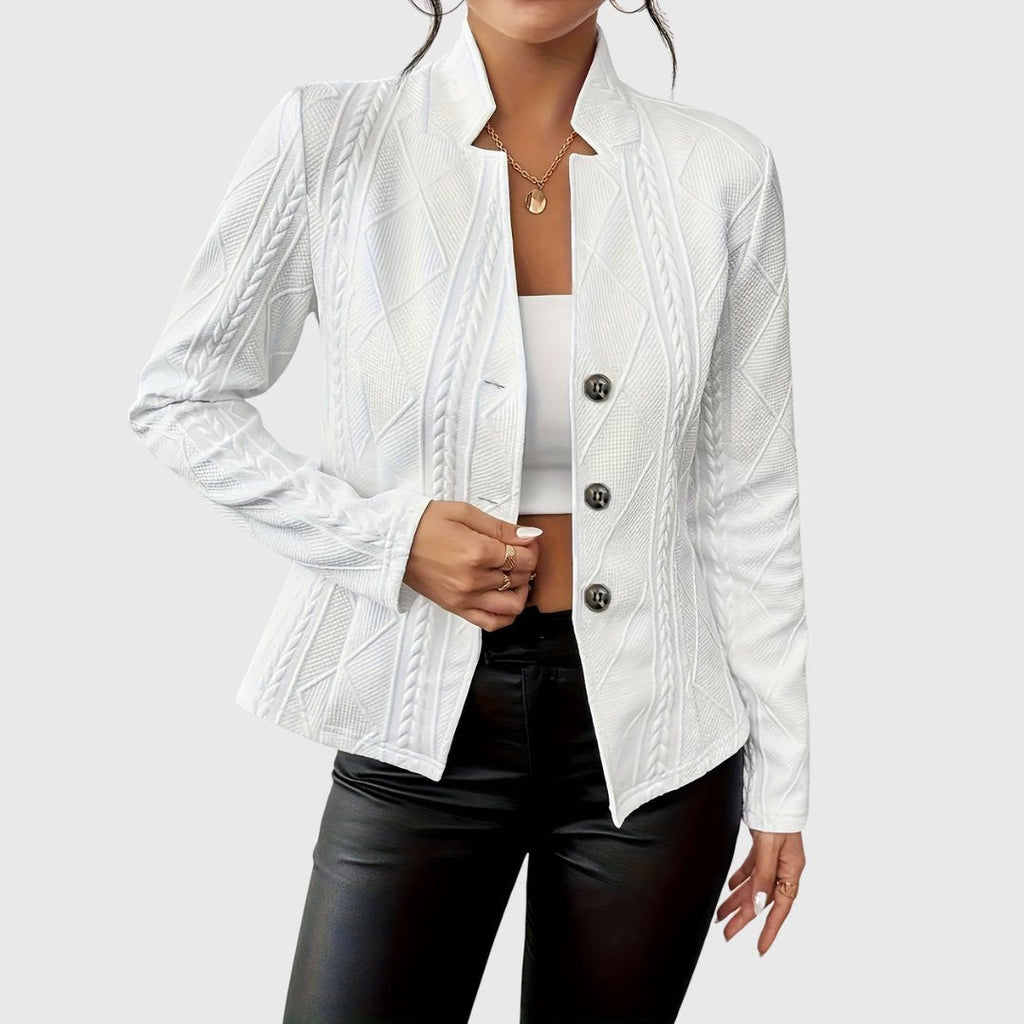 Women's Textured Blazer | Button Front · Faylori