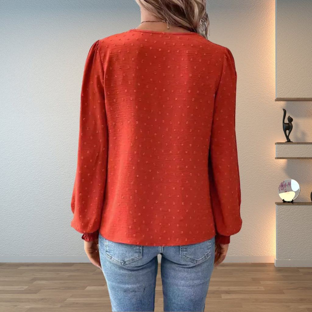 Women's V-Neck Blouse | Lace Bodice · Faylori