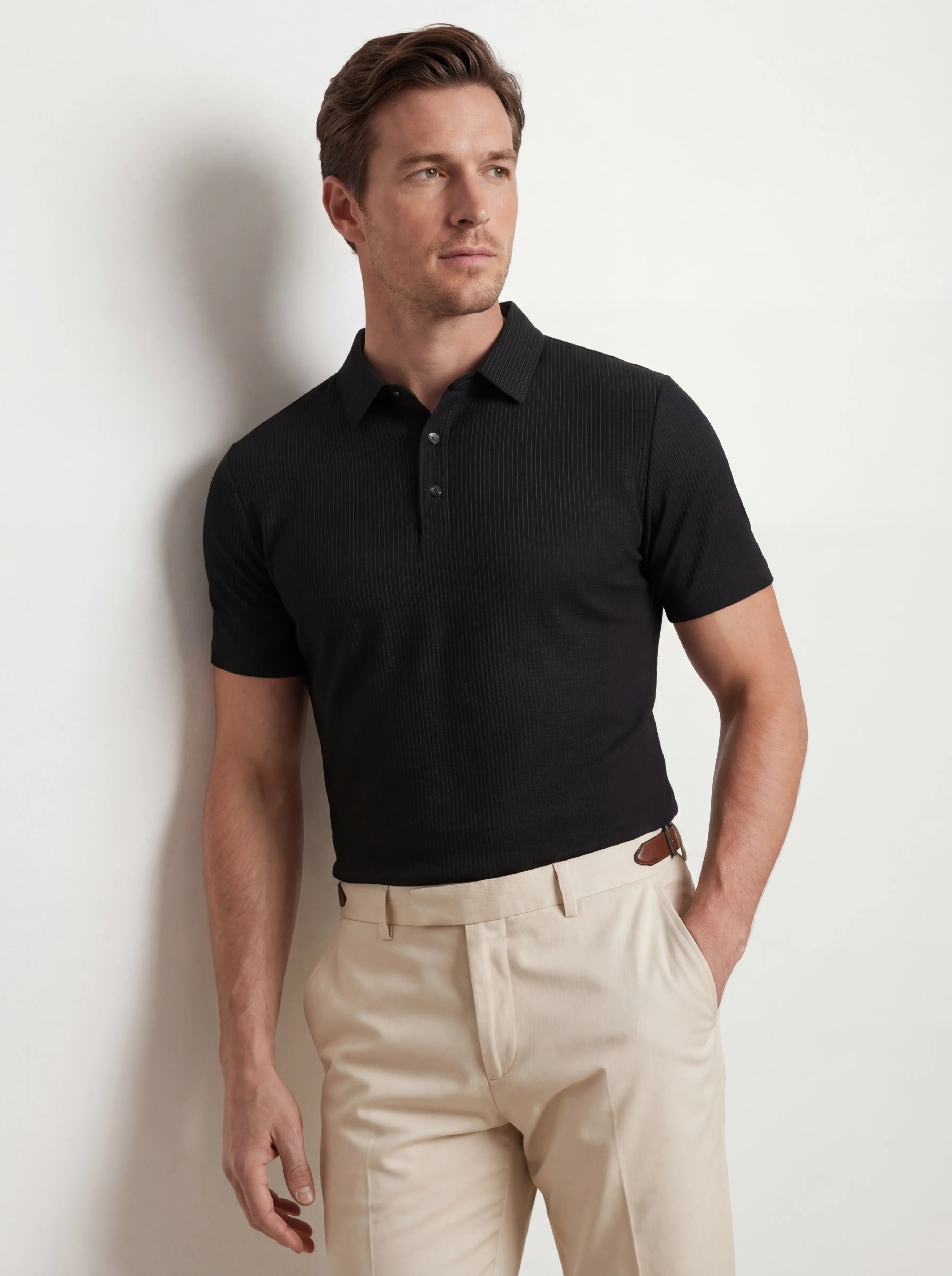 Mens Polo Shirt | Textured Polo Shirt