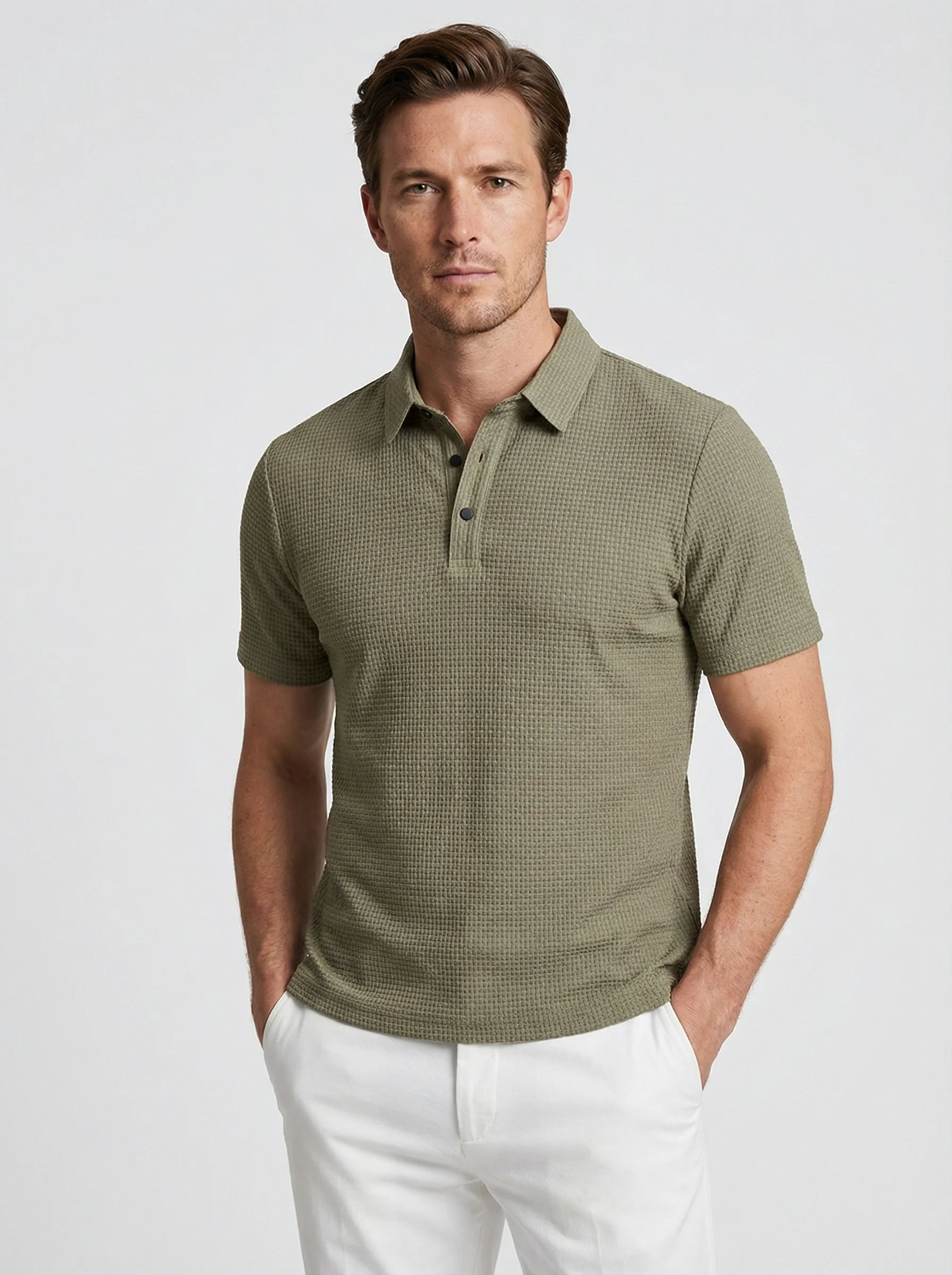 Mens Polo Shirt | Textured Polo Shirt