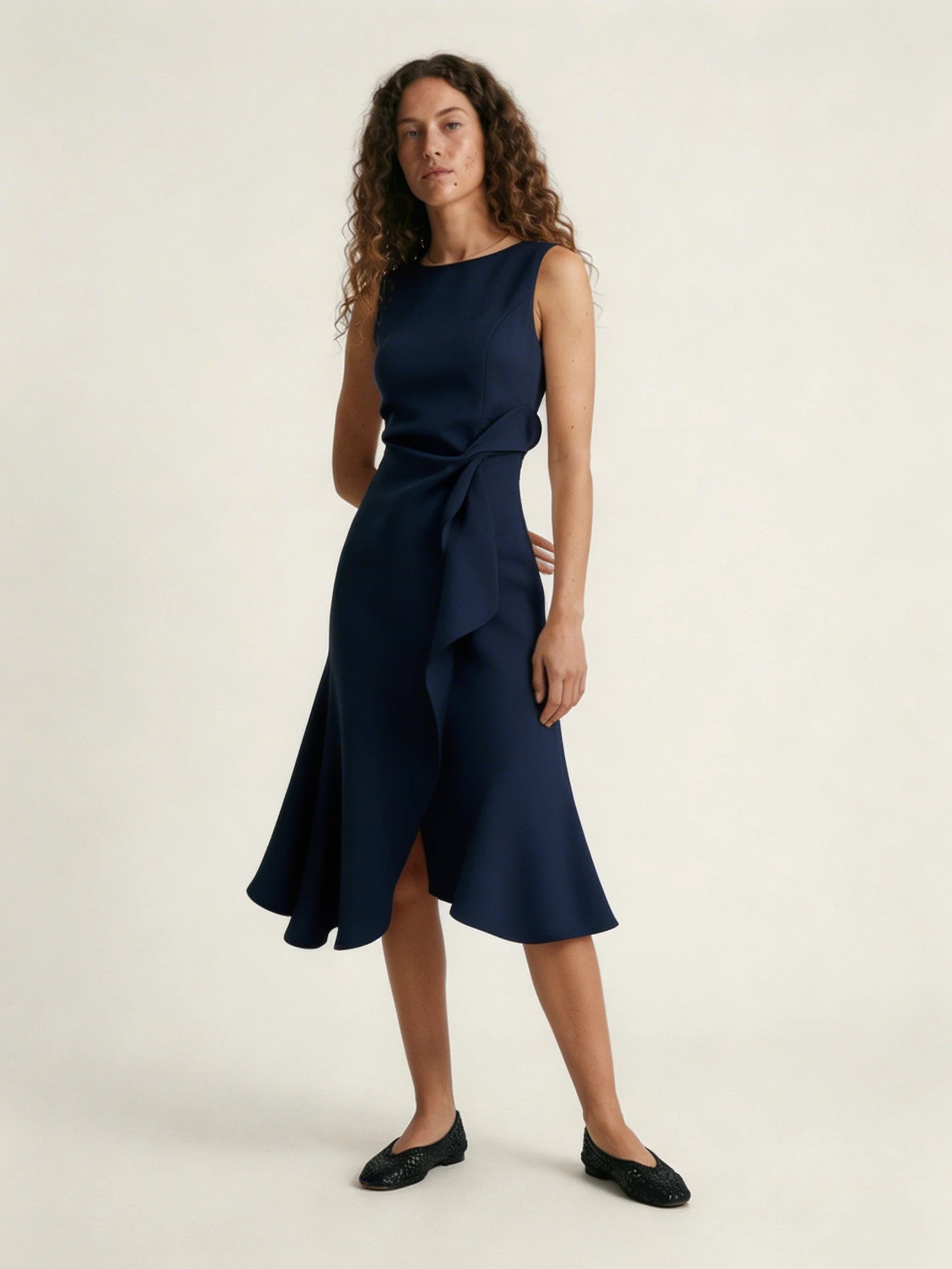 Women Dress | Midi Pleated Dress