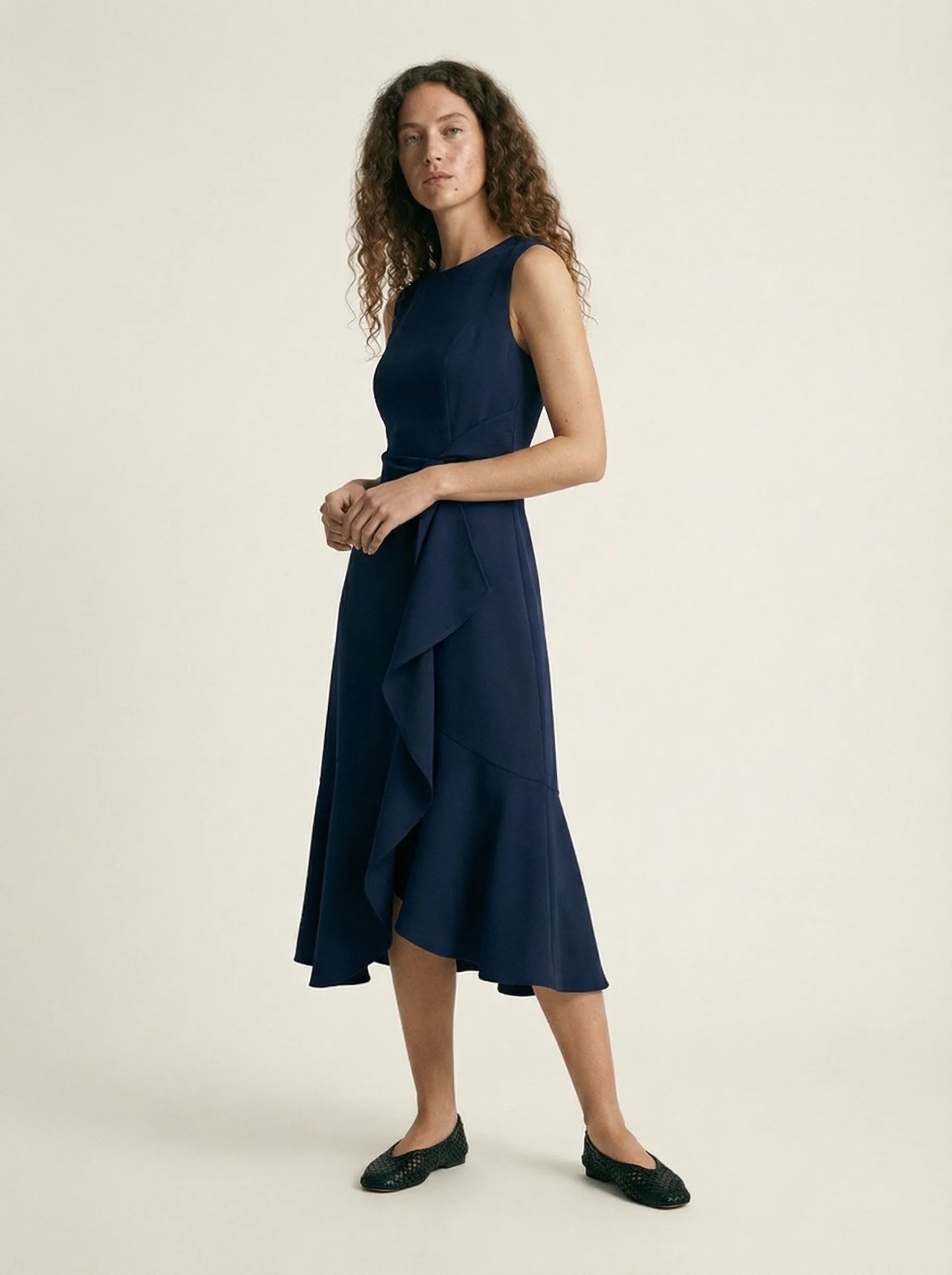 Women Dress | Midi Pleated Dress