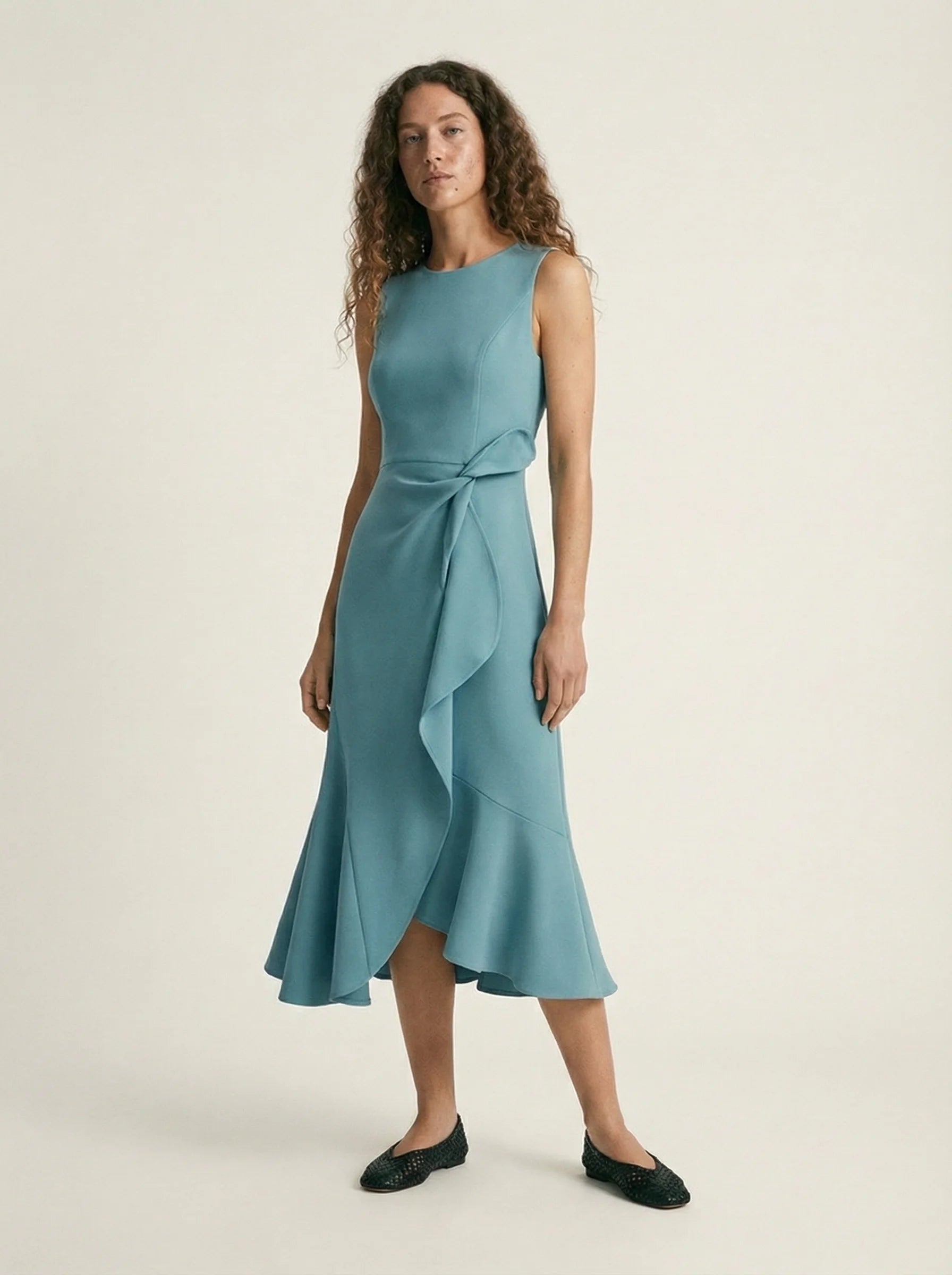 Women Dress | Midi Pleated Dress